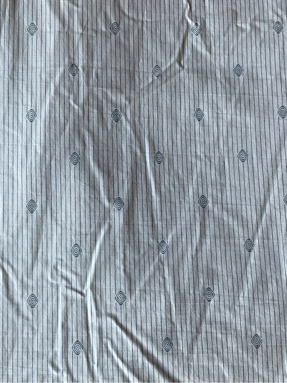 Ralph Lauren FOLKSTONE White Blue Diamond Full Flat Sheet - Vintage